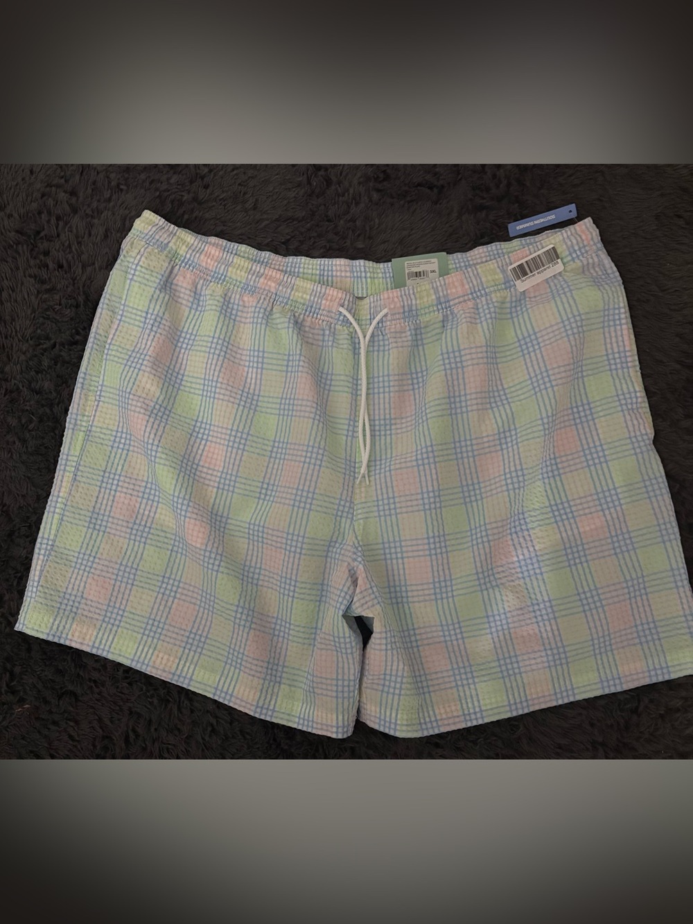 Magellan Men's Pastel Fish Gear Shorts - Blue, Pink & Green 3XL
